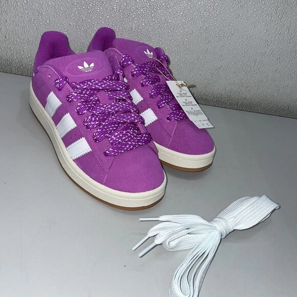 NEW ADIDAS CAMPUS 00s Purple Burst Sneakers Women’s 8 - Picture 2 of 10